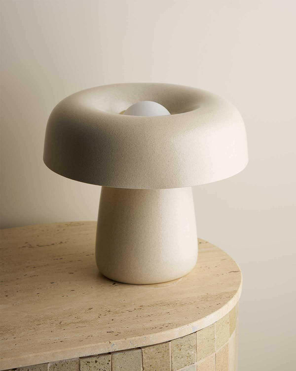 Robert Gordon Nest ceramic table lamp, poppyseed | Norsu Interiors