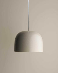 Robert Gordon Bell Ceramic pendant light in shale with traditional dome shape and hidden cord design
