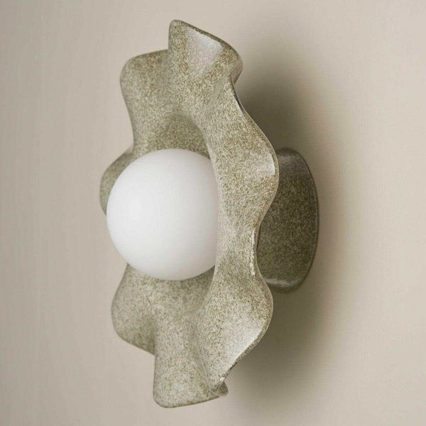 Robert Gordon Pearl ceramic wall sconce, rivergum | Norsu Interiors