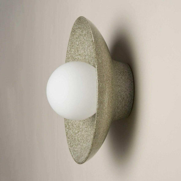 Robert Gordon Dish ceramic wall sconce, rivergum | Norsu Interiors