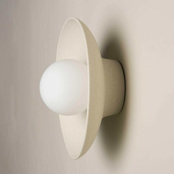 Robert Gordon Dish wall sconce, stone | Norsu Interiors