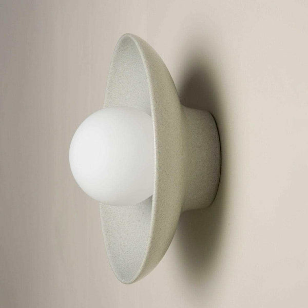 Robert Gordon Dish ceramic wall sconce, shale | Norsu Interiors