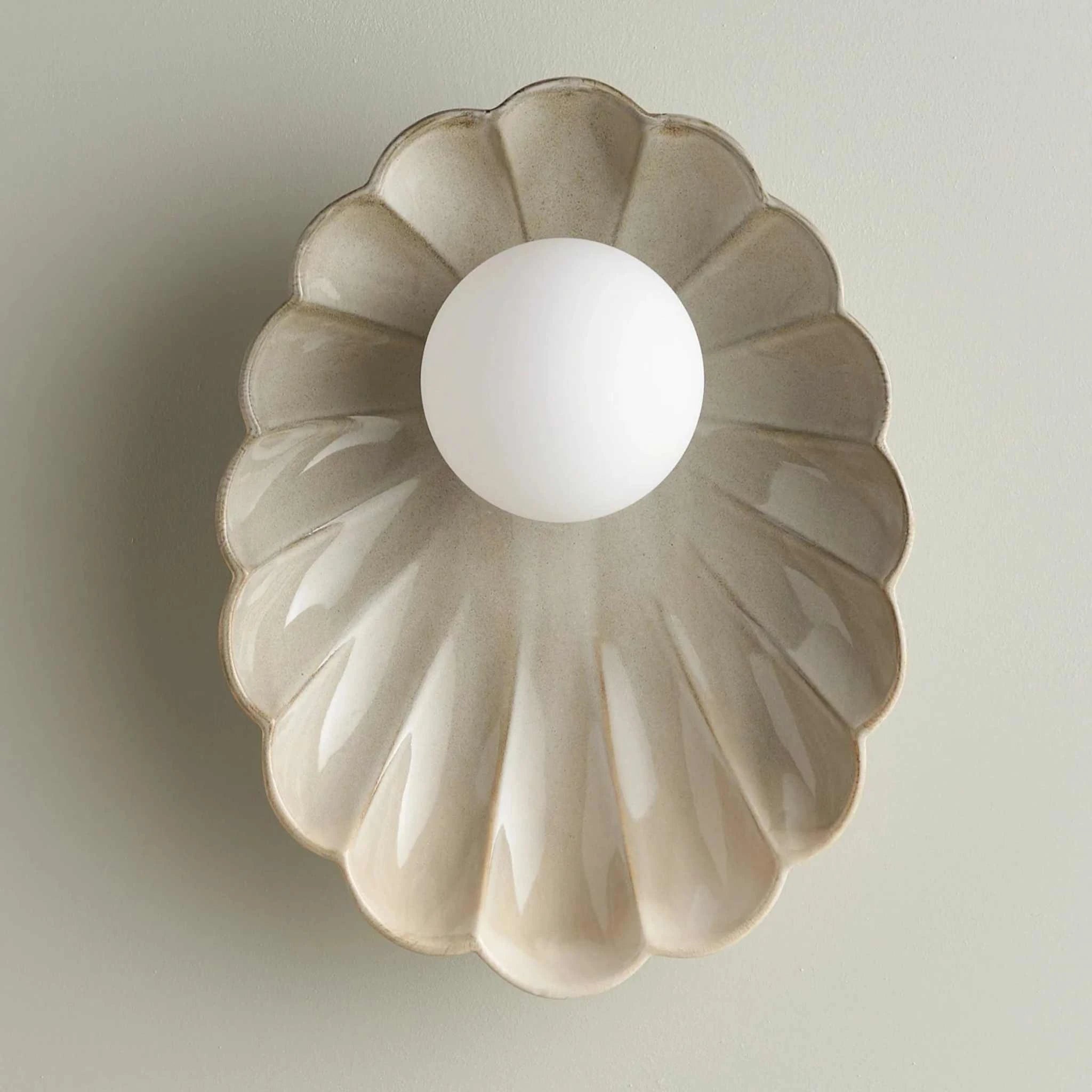Robert Gordon Interiors Pendants Robert Gordon Oyster Sconce Light, Saltbush (7941200314617)