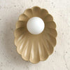Robert Gordon Interiors Wall Sconce Robert Gordon Oyster Ceramic Sconce Light, Sand