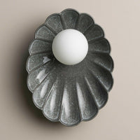 Robert Gordon Ceramic Wall Sconce light in storm color with handcrafted Australian ceramic design