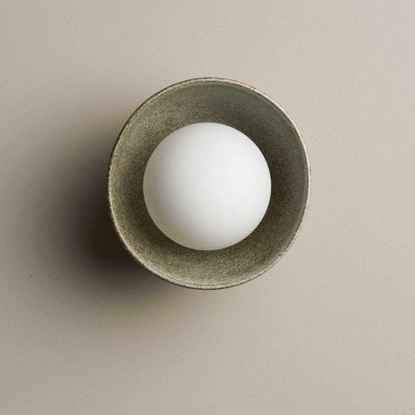 Robert Gordon Bowl ceramic sconce light, rivergum | Norsu Interiors