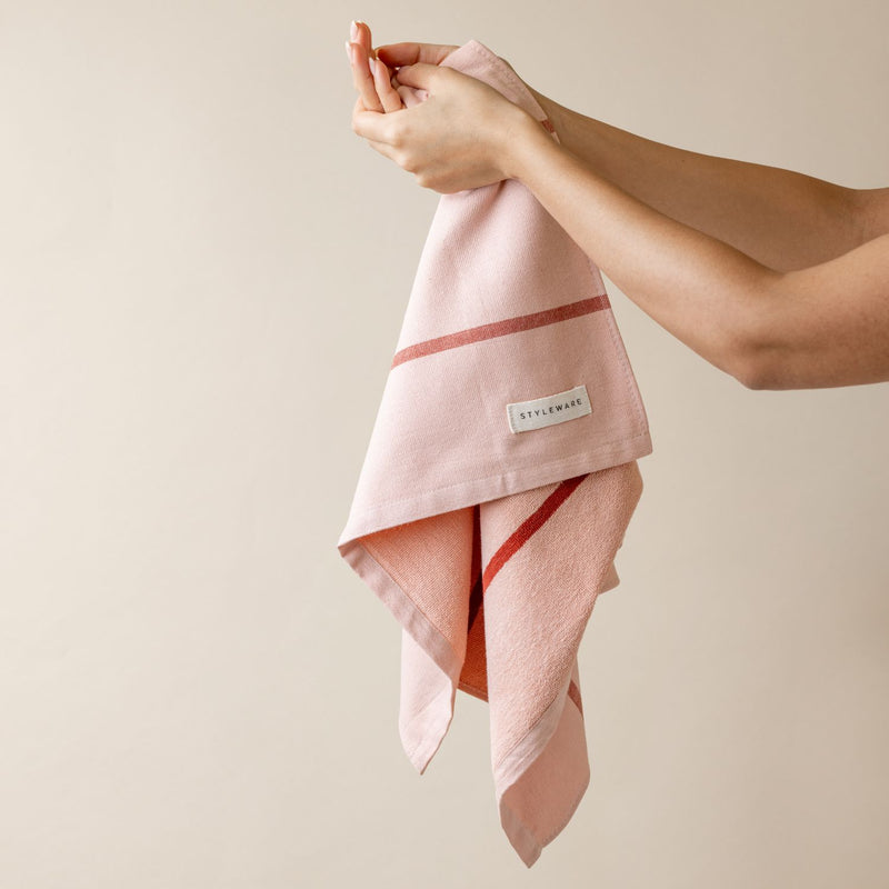 Styleware Between The Lines Tea Towels - Berry