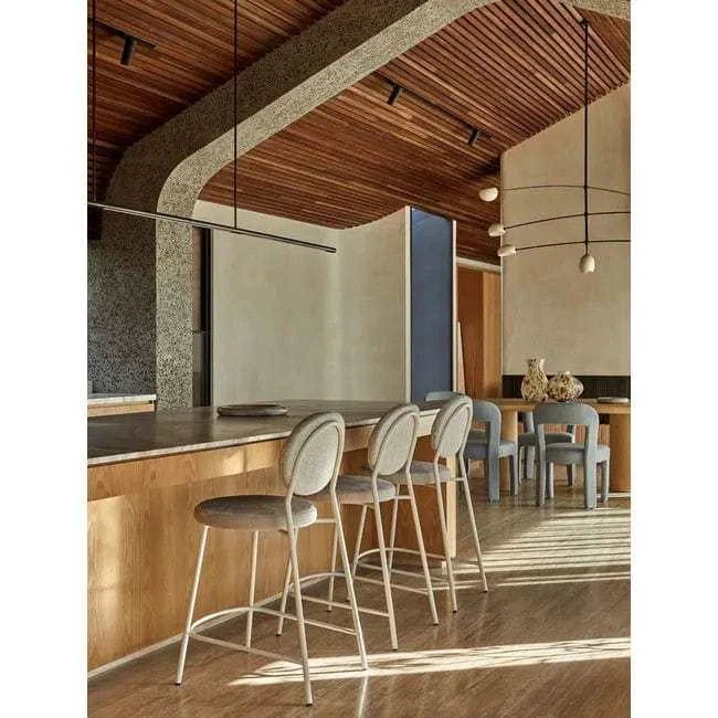 Globe West Bar Stools Globe West Laylah Loop Barstool, Wheat/Almond Milk