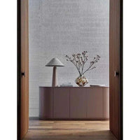 GlobeWest Rufus Indra Bowl in oat marble displayed on a modern cabinet with minimal decor