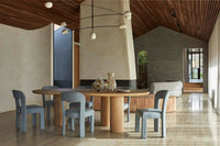 GlobeWest Eleanor Dining Chair - Seashell, styled in a room setting