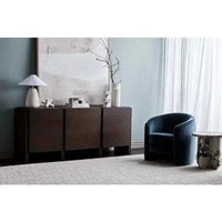 Globe West Occasional Chairs Kennedy Tenner Occasional Chair, Blue Charcoal Velvet