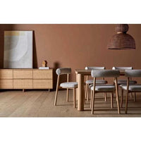 Globe West Dining Chairs Olsen Dining Chair - Sandcastle Tweed - Light Oak