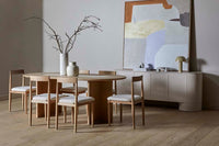 GlobeWest Pluto Buffet - Porcelain, styled in a room setting