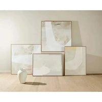 Sunstream Collection Wall Art in honey sepia with hand-painted suede texture, earthy tones, framed natural Victorian Ash timber canvas.
