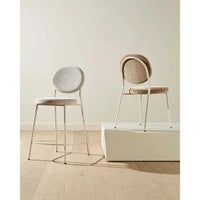 Globe West Bar Stools Globe West Laylah Loop Barstool, Wheat/Almond Milk