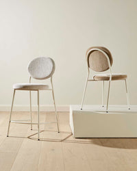 GlobeWest Laylah Loop Barstool - Wheat/Almond Milk, styled in a room setting