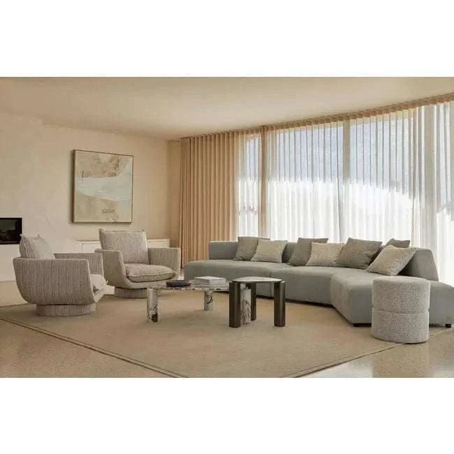 Globe West Ottomans GlobeWest Tito Ottoman - Ice Boucle