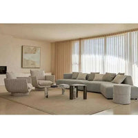 Globe West Ottomans GlobeWest Tito Ottoman - Ice Boucle