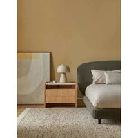 Globe West Bedside Tables Globe West Elsie Two Drawer Bedside - White Marble - Natural Ash
