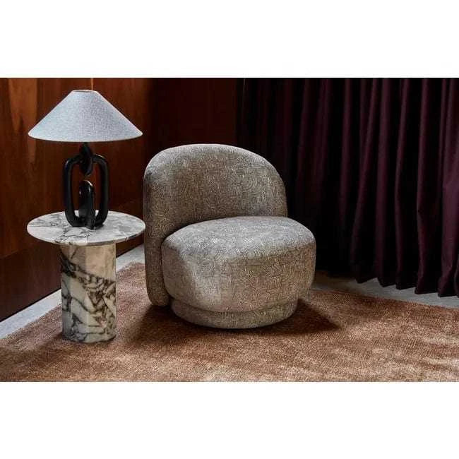 Globe West Side Tables Atlas Decagon Side Table - Matt Ocean Marble