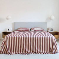 Mulberry Threads Bed Linen Mulberry Threads Cinnamon Stripe Bamboo Sheet Set