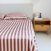 Mulberry Threads Bed Linen Mulberry Threads Cinnamon Stripe Bamboo Sheet Set