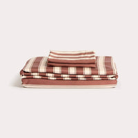 Mulberry Threads Bed Linen Mulberry Threads Cinnamon Stripe Bamboo Sheet Set