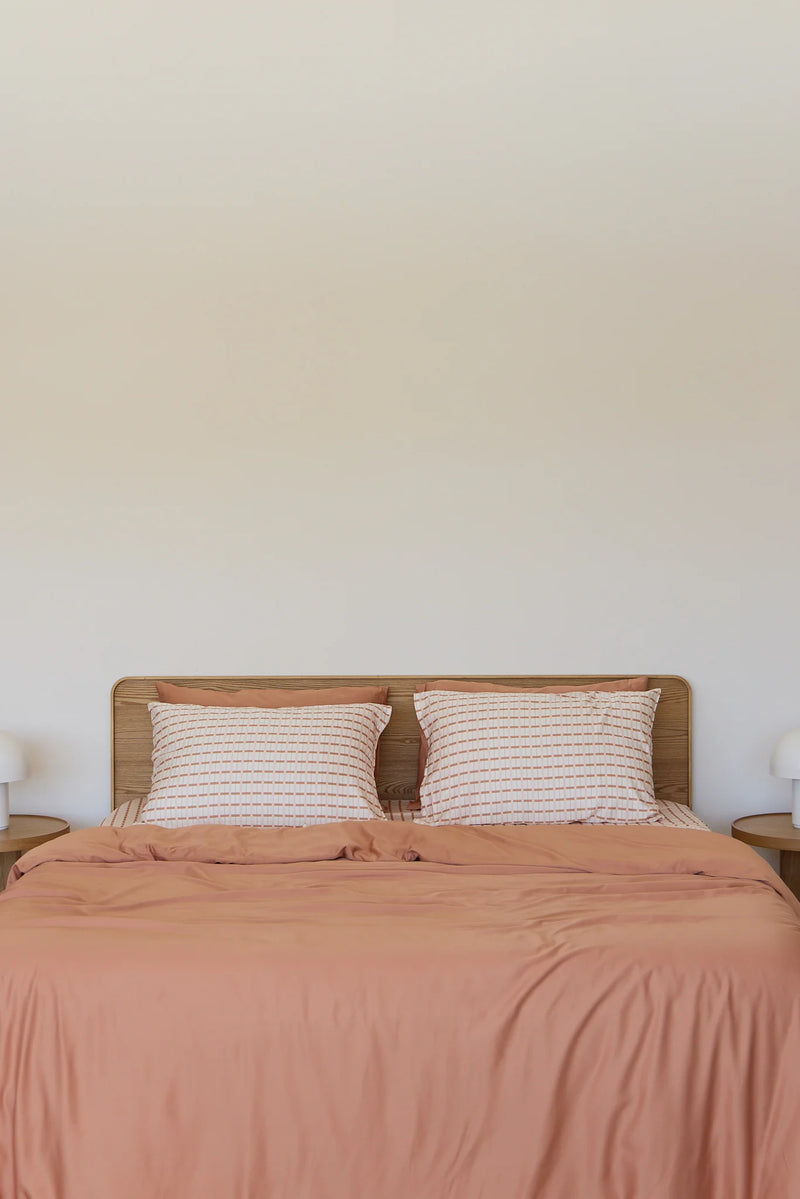 Mulberry Threads Maple Check Bamboo Sheet Set