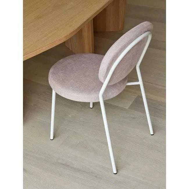 Globe West Dining Chairs Globe West Laylah Loop Dining Chair, Copeland Dusk - Bone Powdercoated Metal