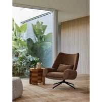 Globe West Occasional Chairs Rowan Occasional Chair - Copeland Hazel - Black Metal