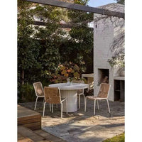 Globe West Coffee Tables Globe West Seville Tile Round Dining Table, Burnt Sienna