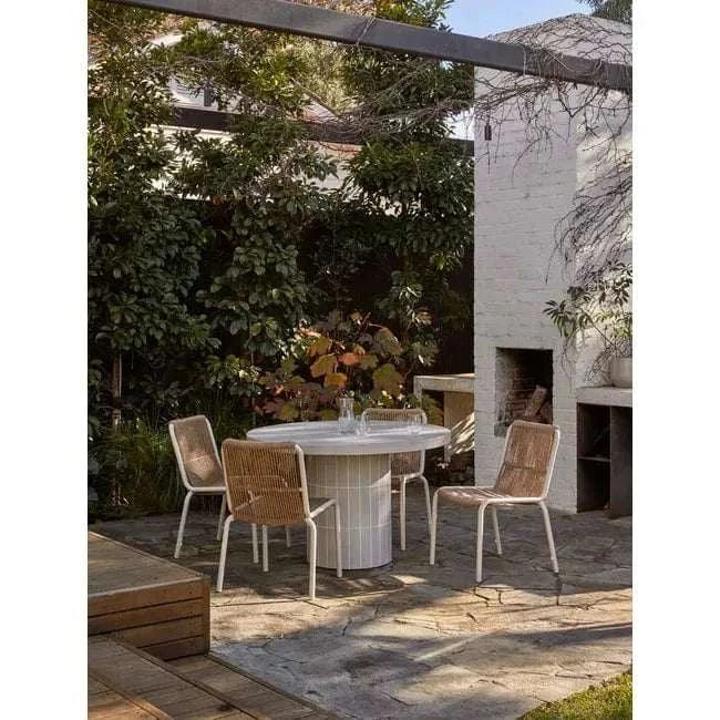 Globe West Coffee Tables Globe West Seville Tile Round Dining Table, Burnt Sienna