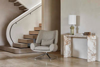 GlobeWest Rufus Rovine Set of 2 Bookends - Travertine, styled in a room setting