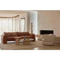 Globe West Coffee Tables GlobeWest Pippa Marble Coffee Table - Natural Travertine
