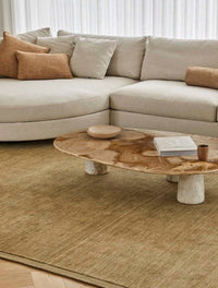 GlobeWest Hanson Eden Set of 3 Bowls - Mottled White Multi, styled in a room setting