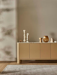 GlobeWest Rufus Column Goblet Bowl - Matt Butterscotch, styled in a room setting