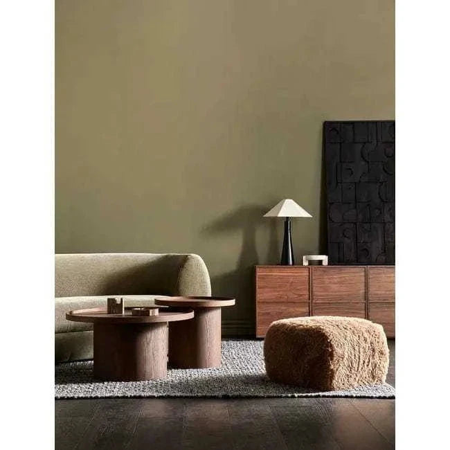 Globe West Coffee Tables Globe West Classique Pedestal Coffee Table, Oyster Ash