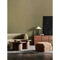 Globe West Coffee Tables Globe West Classique Pedestal Coffee Table, Oyster Ash