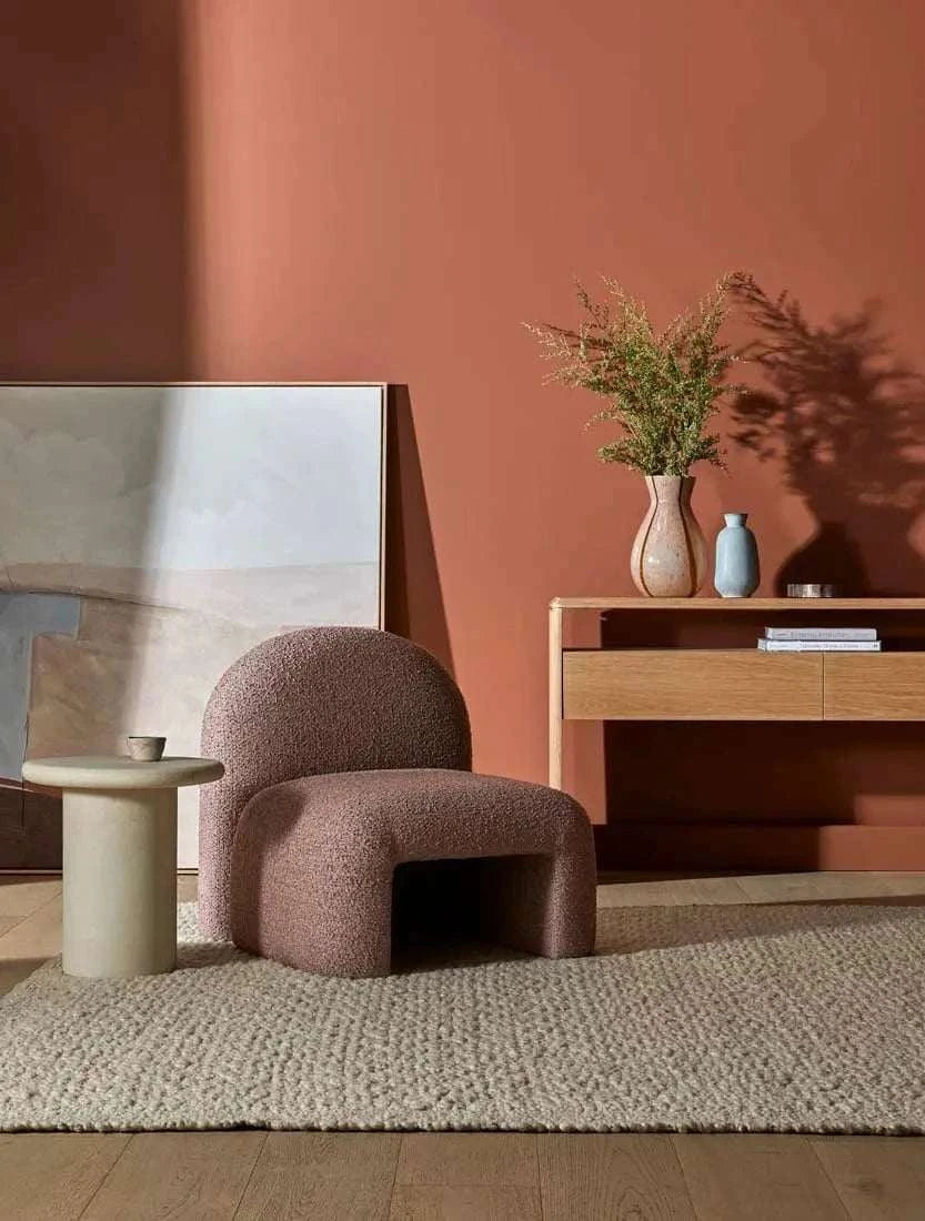 Globe West Bedside Tables Globe West Alva Occasional Chair - Soft Mauve