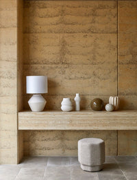 GlobeWest Hanson Orb Set of 3 Sculptures - Terra Multi, styled in a room setting