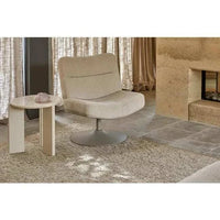 Globe West Side Tables GlobeWest Ray Marble Side Table - Natural Travertine - Shell