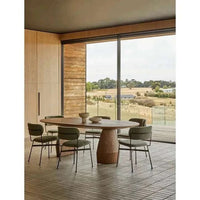Globe West Dining Chairs GlobeWest Piccolo Dining Chair - Moss Tweed - Black Metal