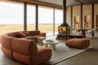 GlobeWest Juno Cloud 1 Seater Left Arm Sofa, styled in a room setting