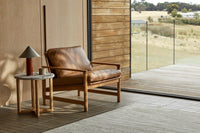GlobeWest Easton Pinnacle Table Lamp - Russet - Oyster Grey, styled in a room setting