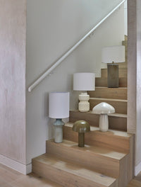 GlobeWest Easton Cupola Table Lamp - Currant, styled in a room setting