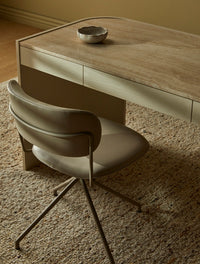 GlobeWest Piccolo Spider Leg Office Chair - Carbon Tweed - Matt Graphite, styled in a room setting