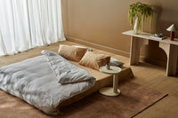 GlobeWest Easton Pinnacle Table Lamp - Russet - Oyster Grey, styled in a room setting