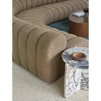 Norsu Interiors Venus Revolve Side Table - Satin Ocean Marble