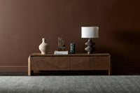 GlobeWest Bower Nora Eggshell wool rug styled in a living room