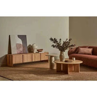 Globe West Side Tables GlobeWest Puddle Side Table - Natural Travertine